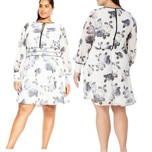 City Chic Plus Suze Irena in Ivory size XXL.